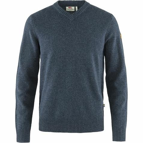 Fjällräven Övik Sweater Navy Singapore For Men (SG-752442)